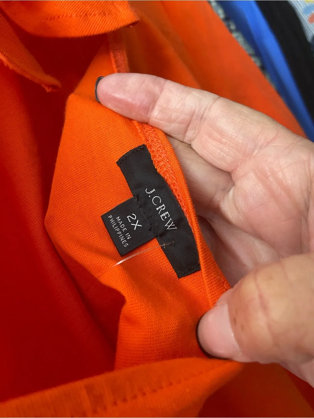 J. Crew Bold Orange Crewneck Top